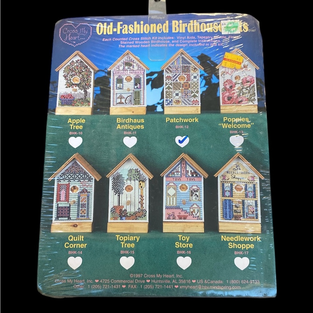 Cross My Heart Old-Fashioned Birdhouse Kits Set of 2- Vintage 1991- NWT - Picture 2 of 6